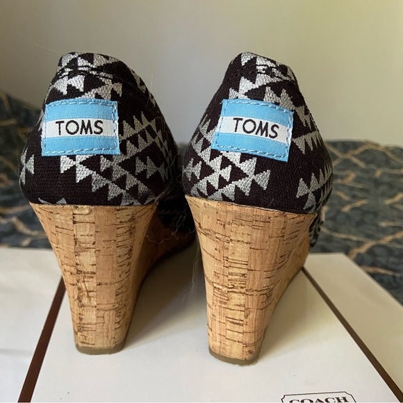 Toms black and silver wedges - Picture 3 of 7